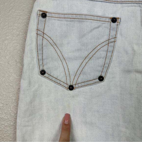 Dolce & Gabbana Womens Size 26 Denim Mini Skirt Light Wash Vintage Y2K VTG HTF - Picture 8 of 10